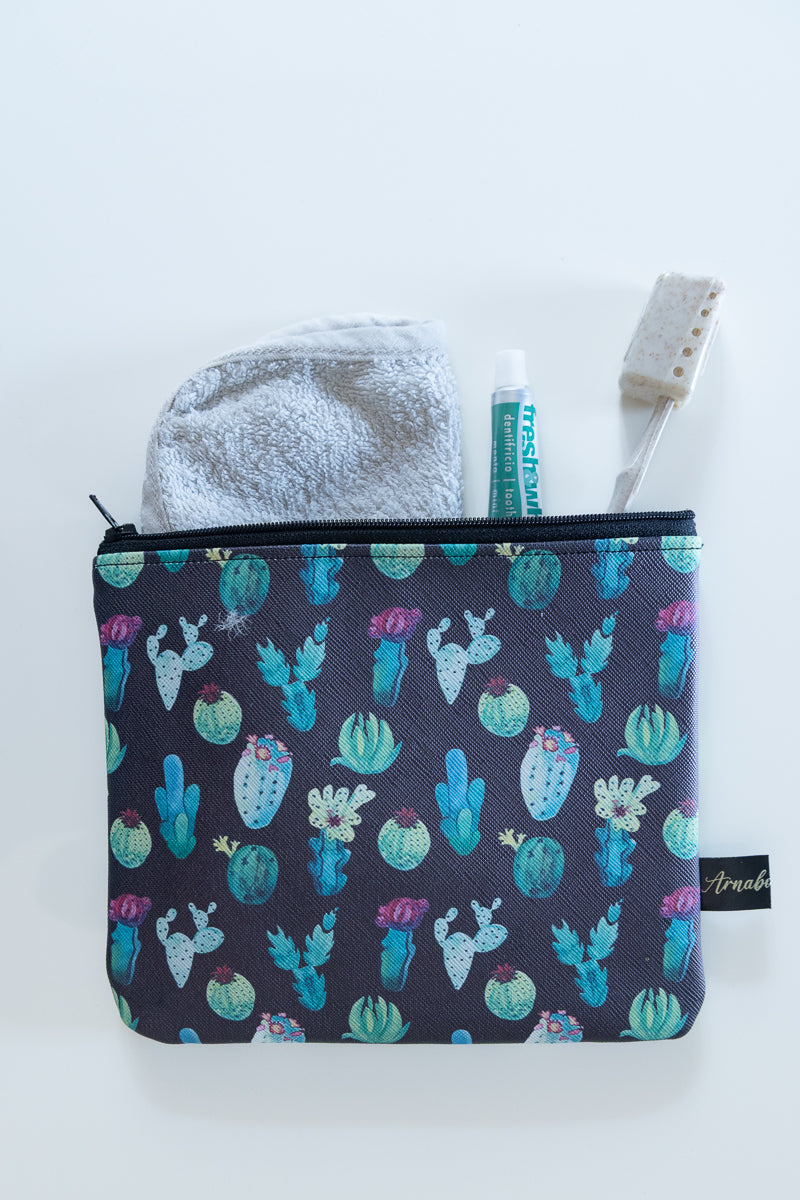 Astuccio nero con cactus