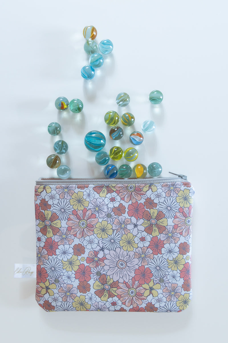 Astuccio arancione floreale