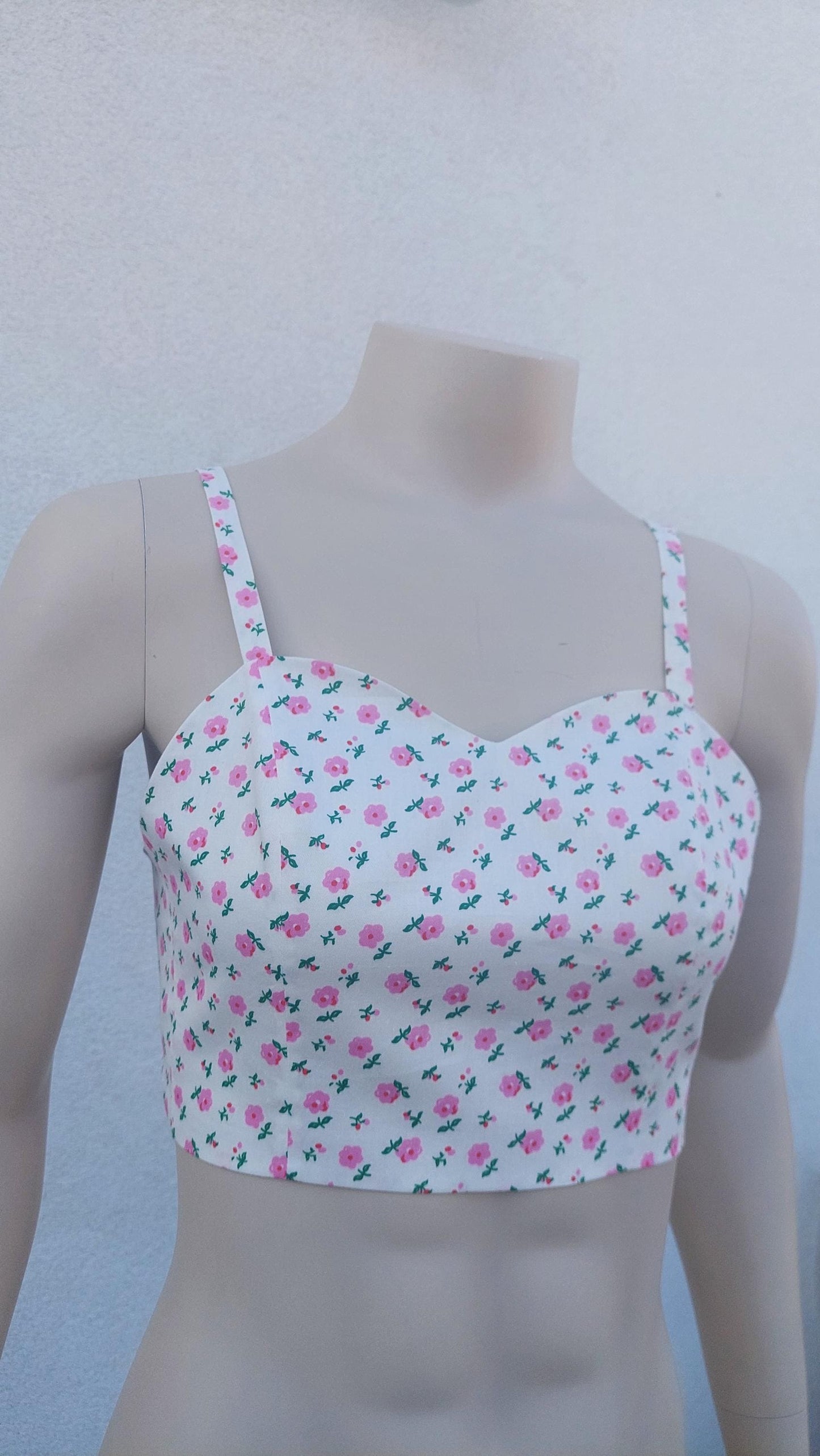 Top regolabile floreale