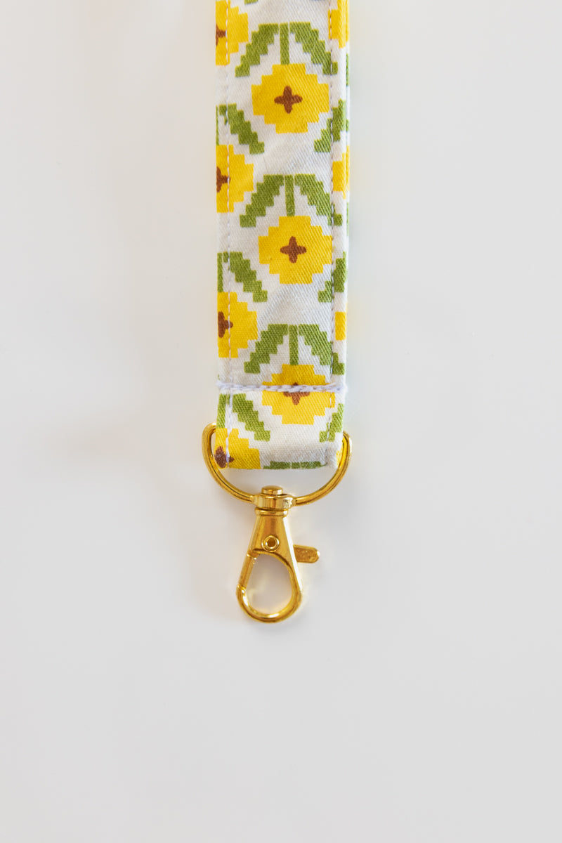 Portachiavi con fiori giallo