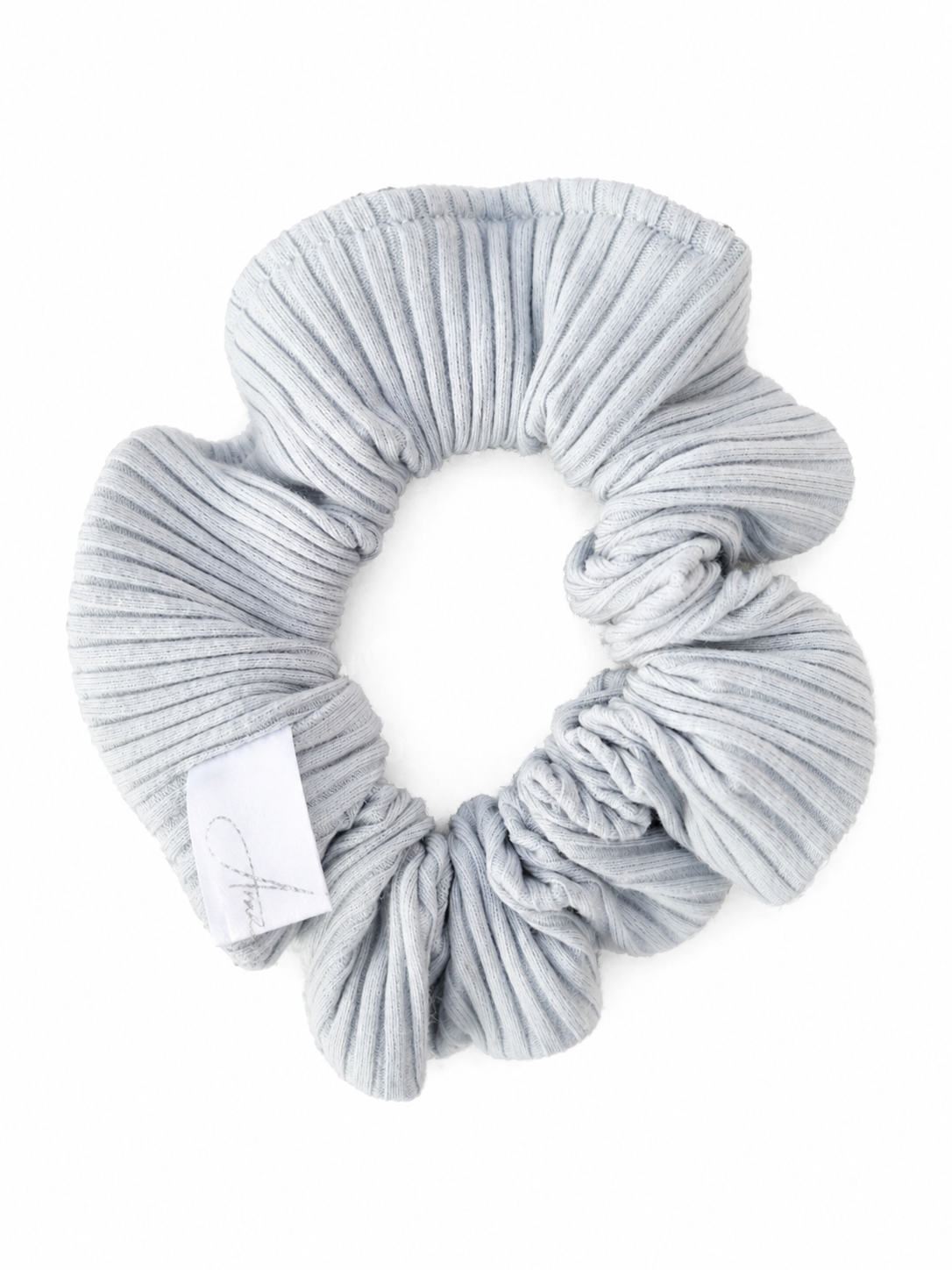 Scrunchies in maglia azzurro