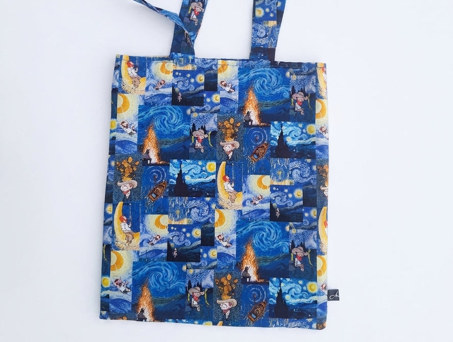 Borsa a tema Van Gogh blu
