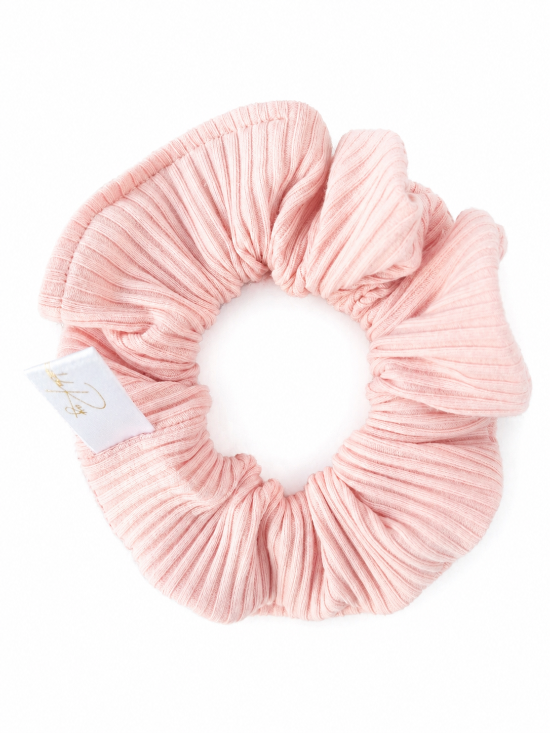 Scrunchies in maglia rosa