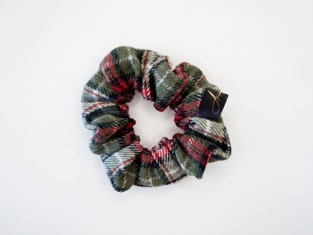 Scrunchies tartan verde