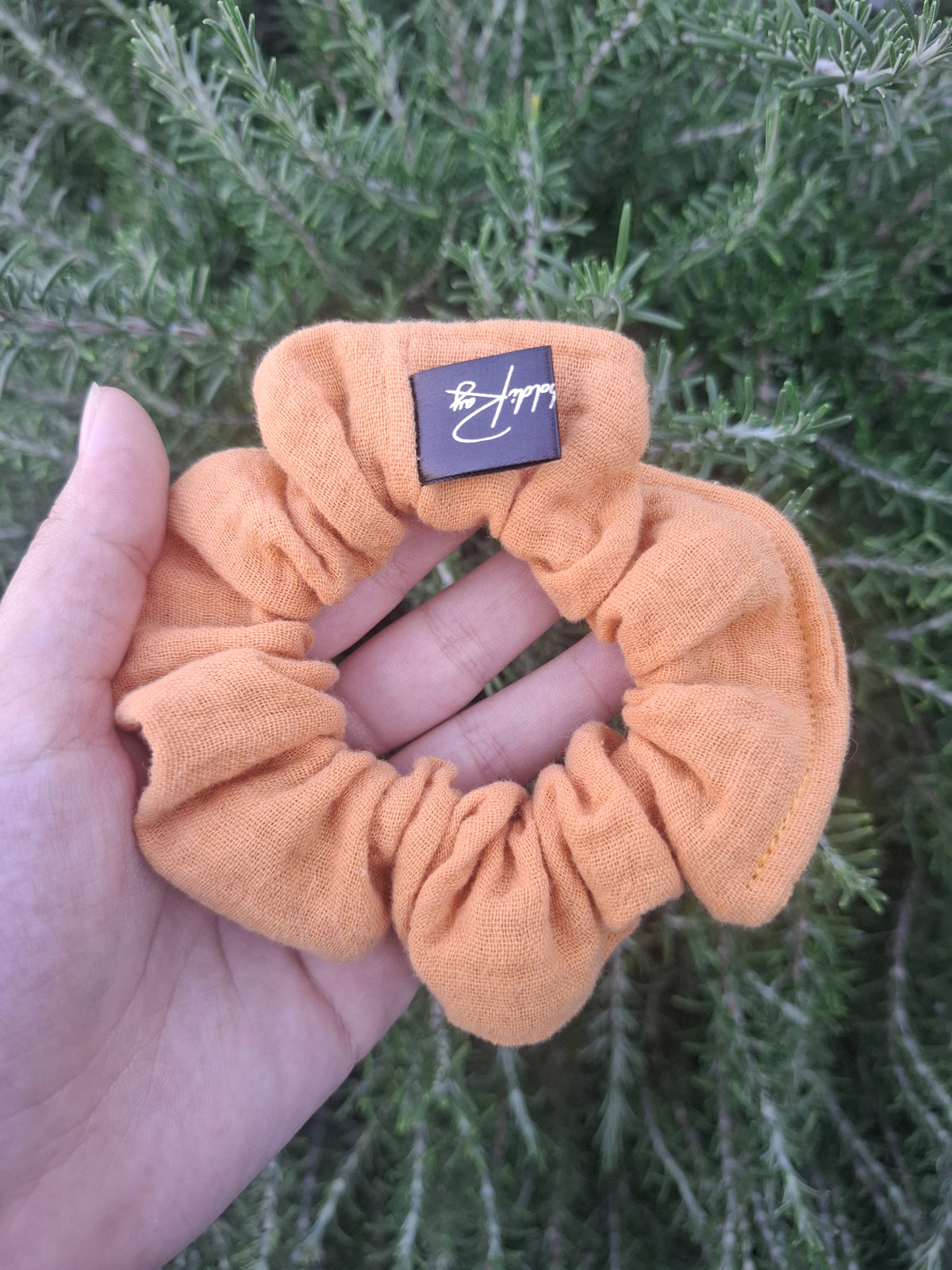 Scrunchies mussola arancione