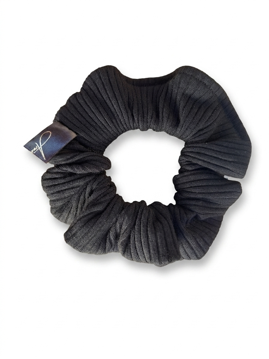 Scrunchies in maglia nero