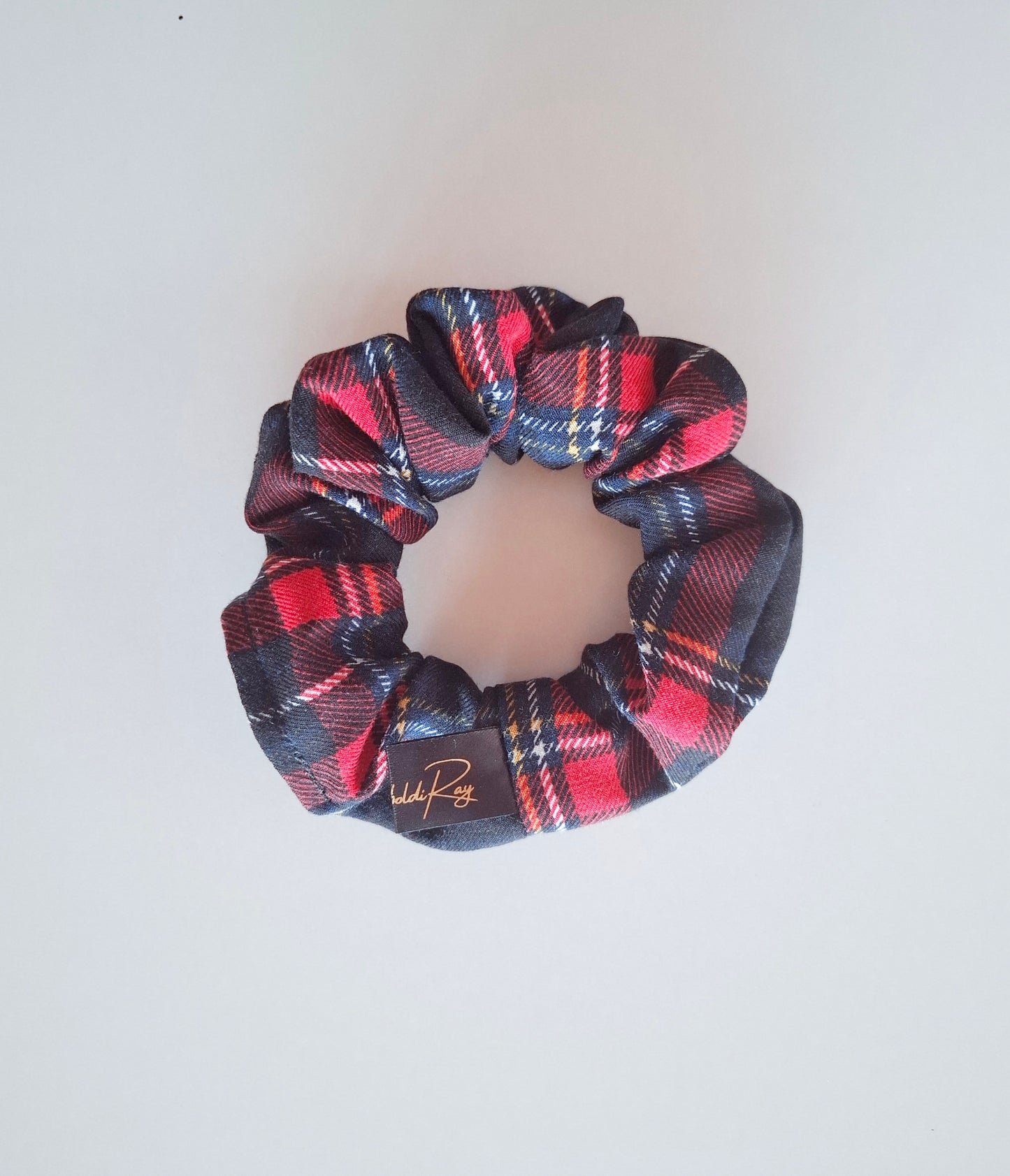 Scrunchies tartan rosso e nero
