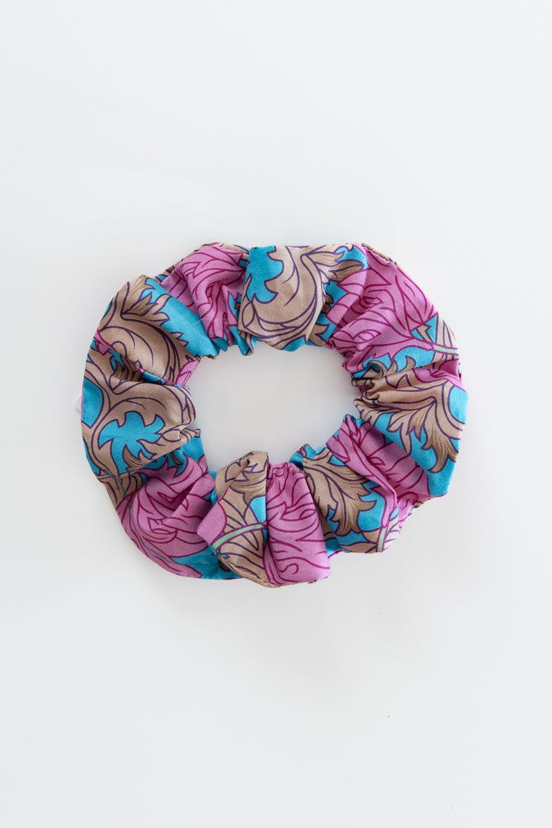 Scrunchies cotone e poliestere rosa e blu