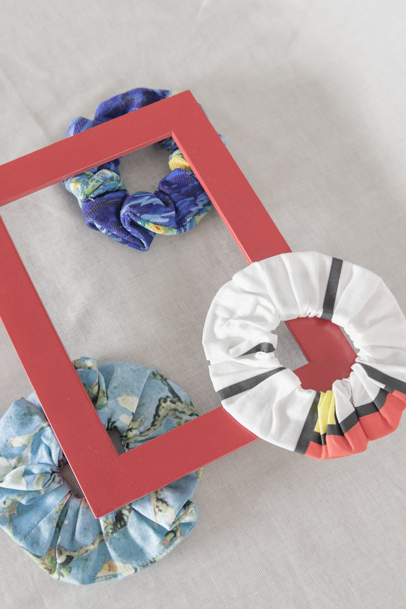 Scrunchies satinato Mandorlo in fiore di Van Gogh