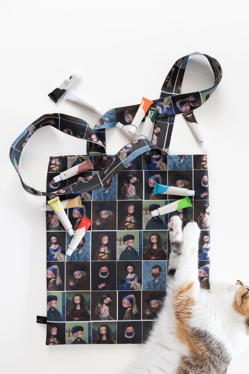 Borsa ispirata a ritratti famosi