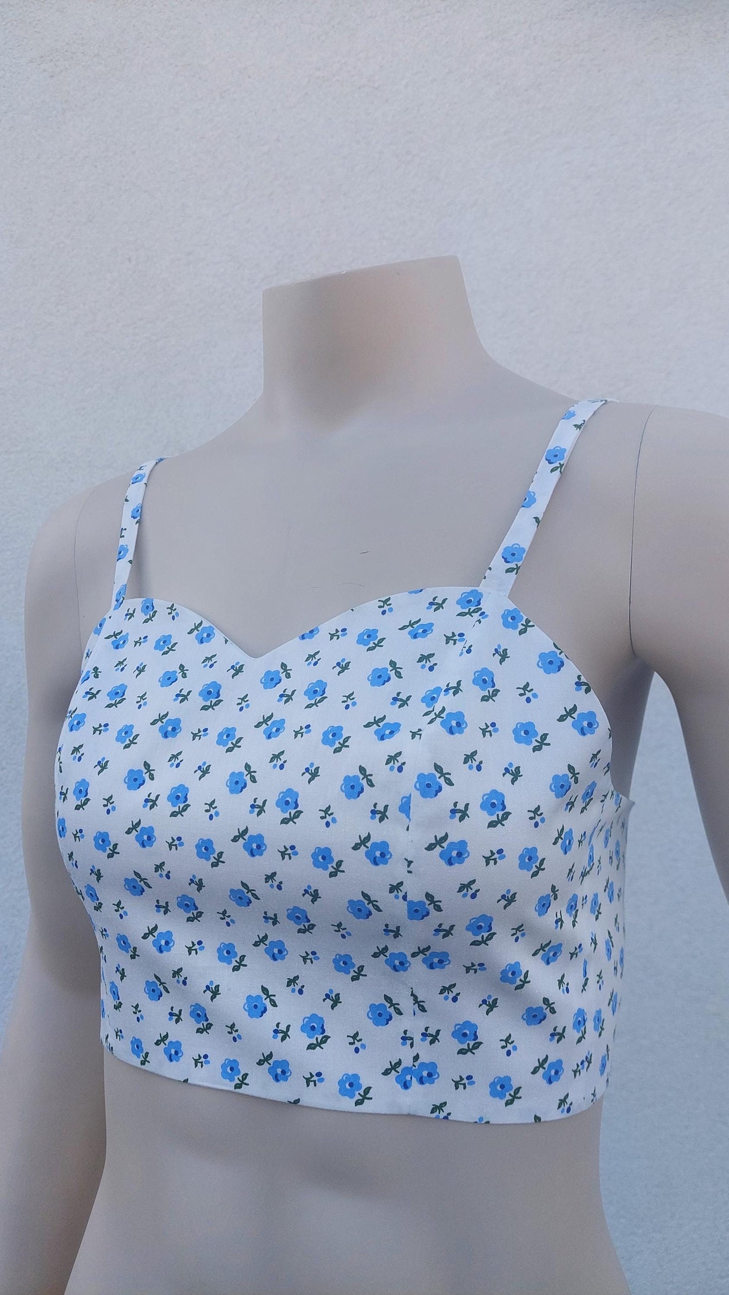 Top regolabile floreale