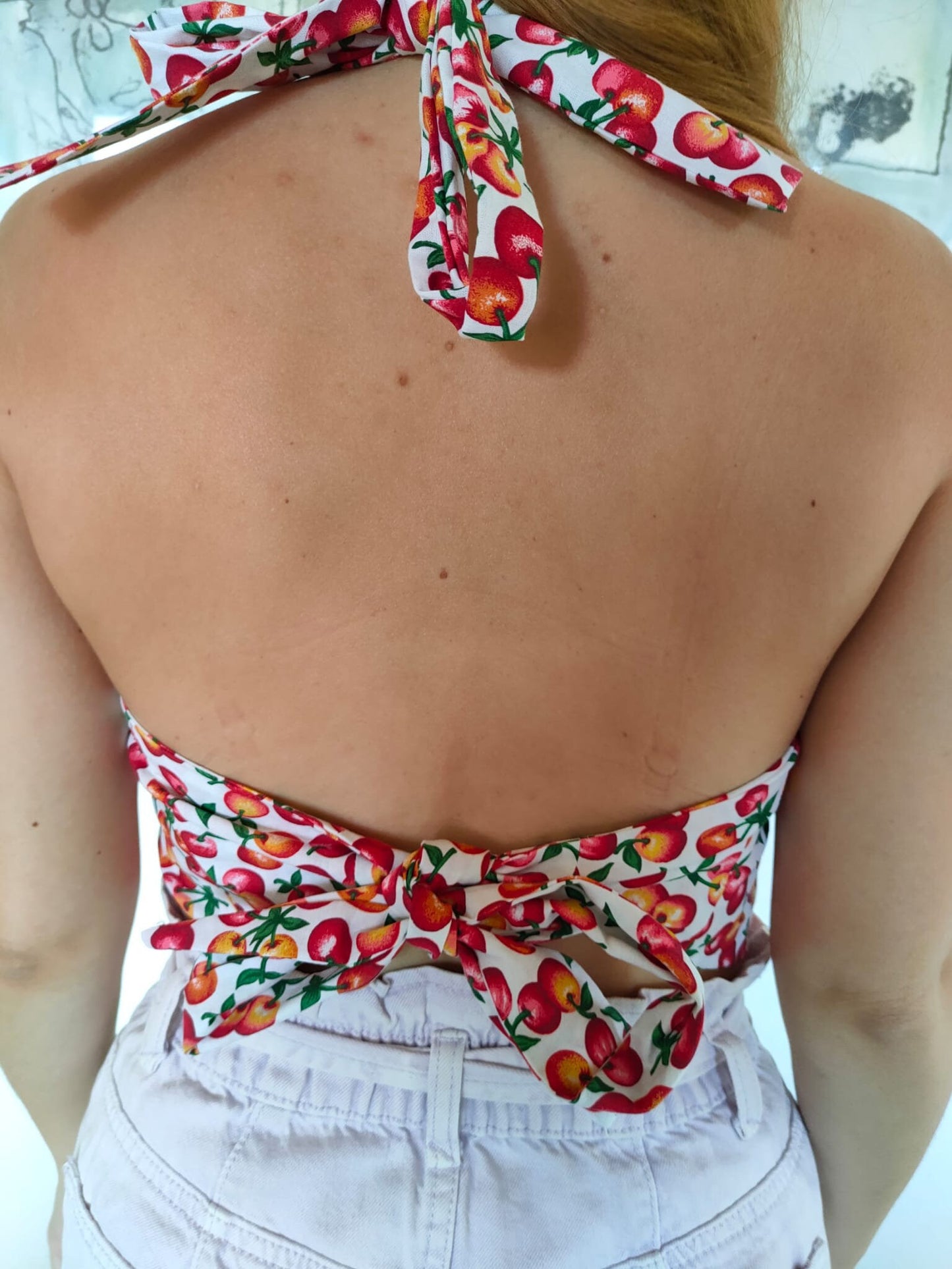 Top regolabile floreale