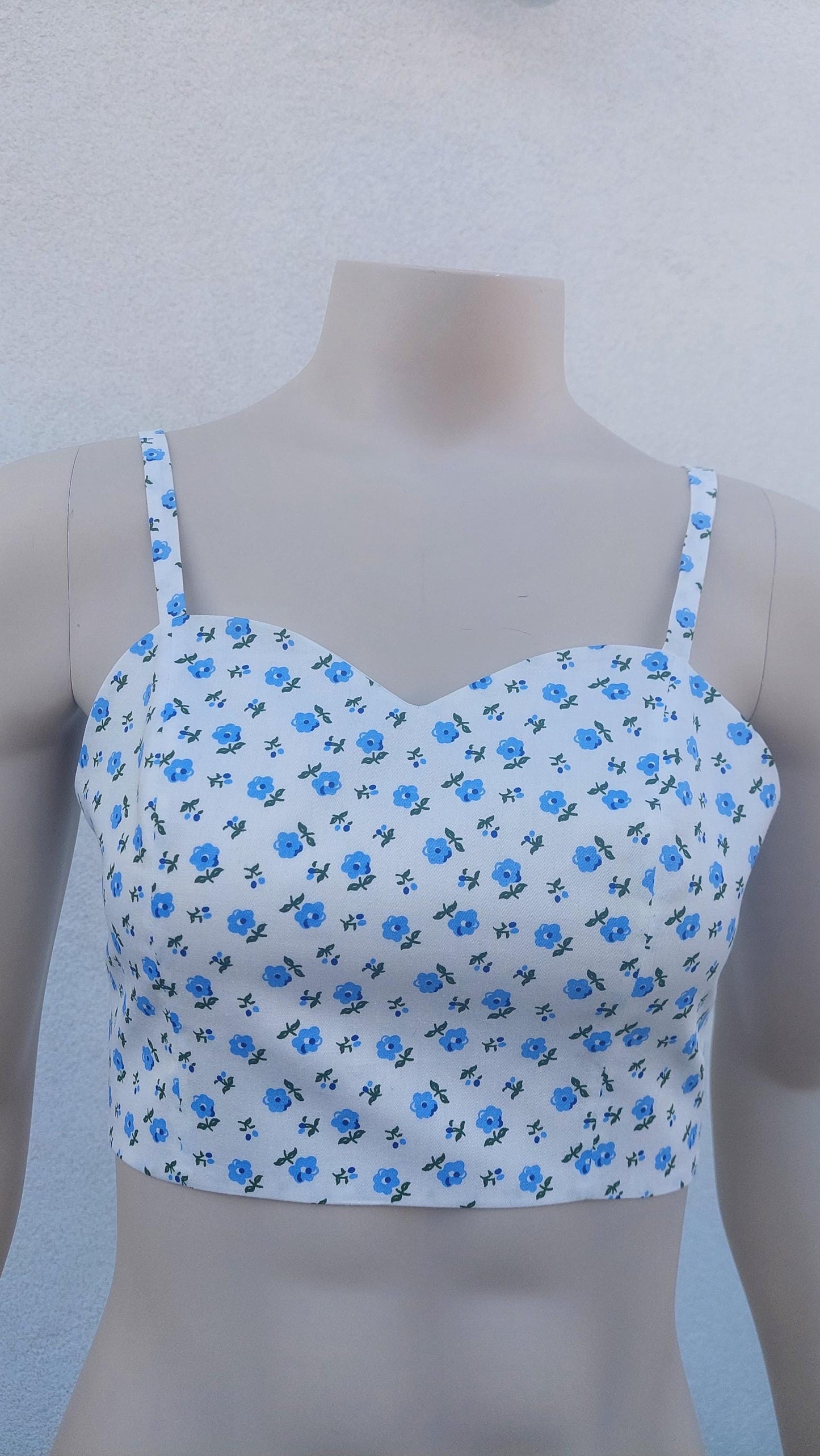 Top regolabile floreale