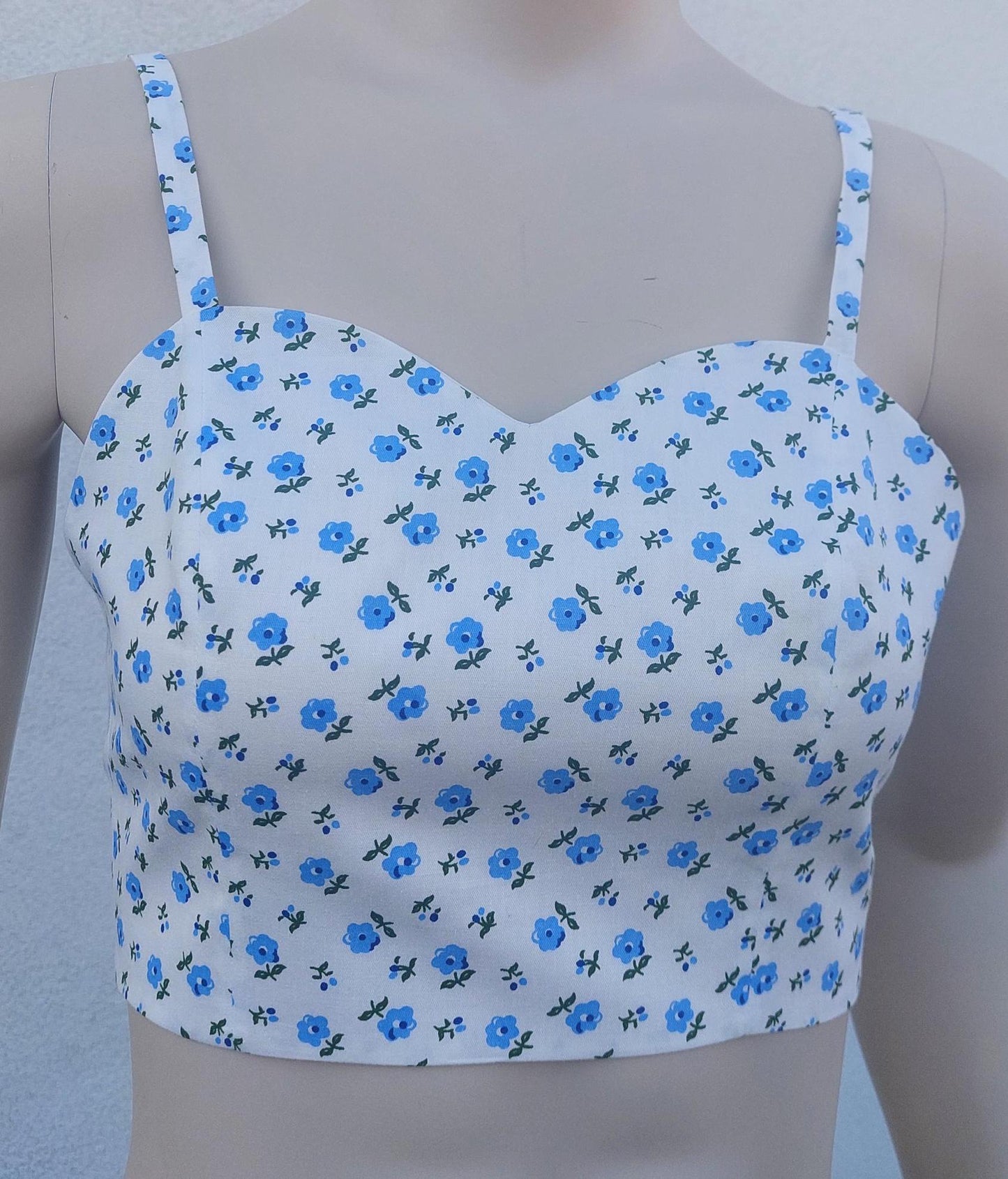 Top regolabile floreale