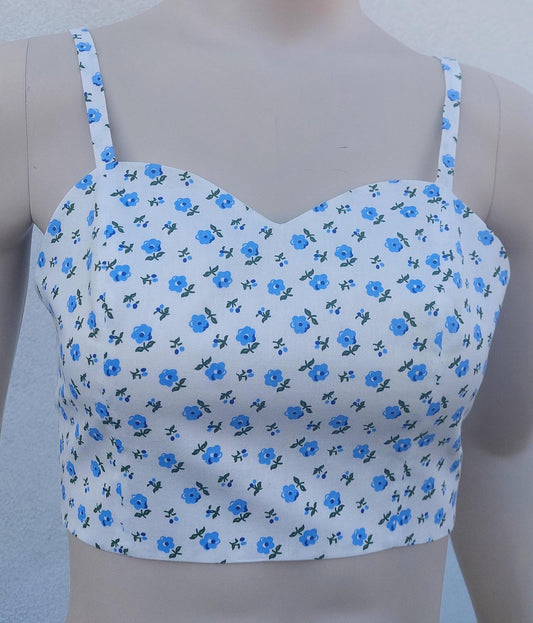 Top regolabile floreale