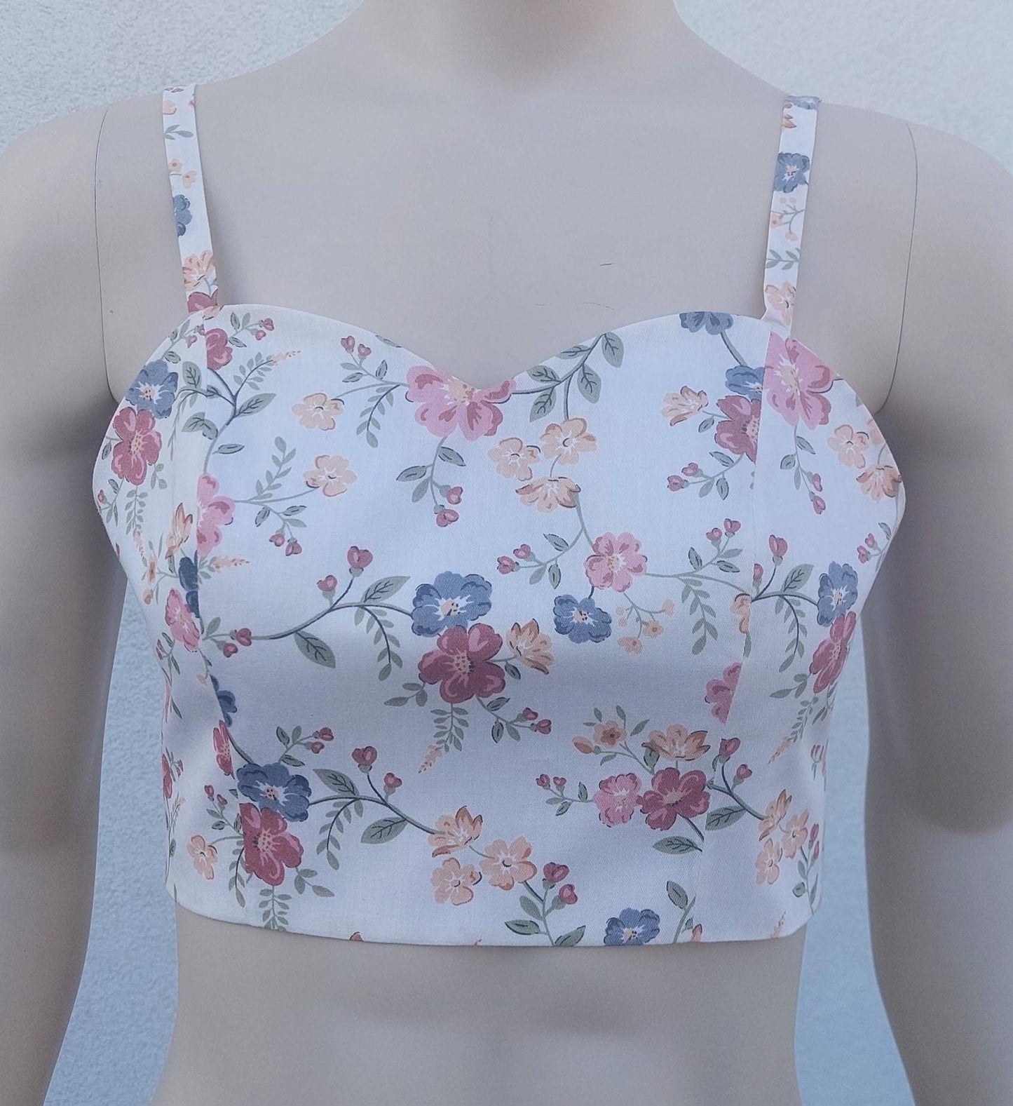 Top regolabile floreale