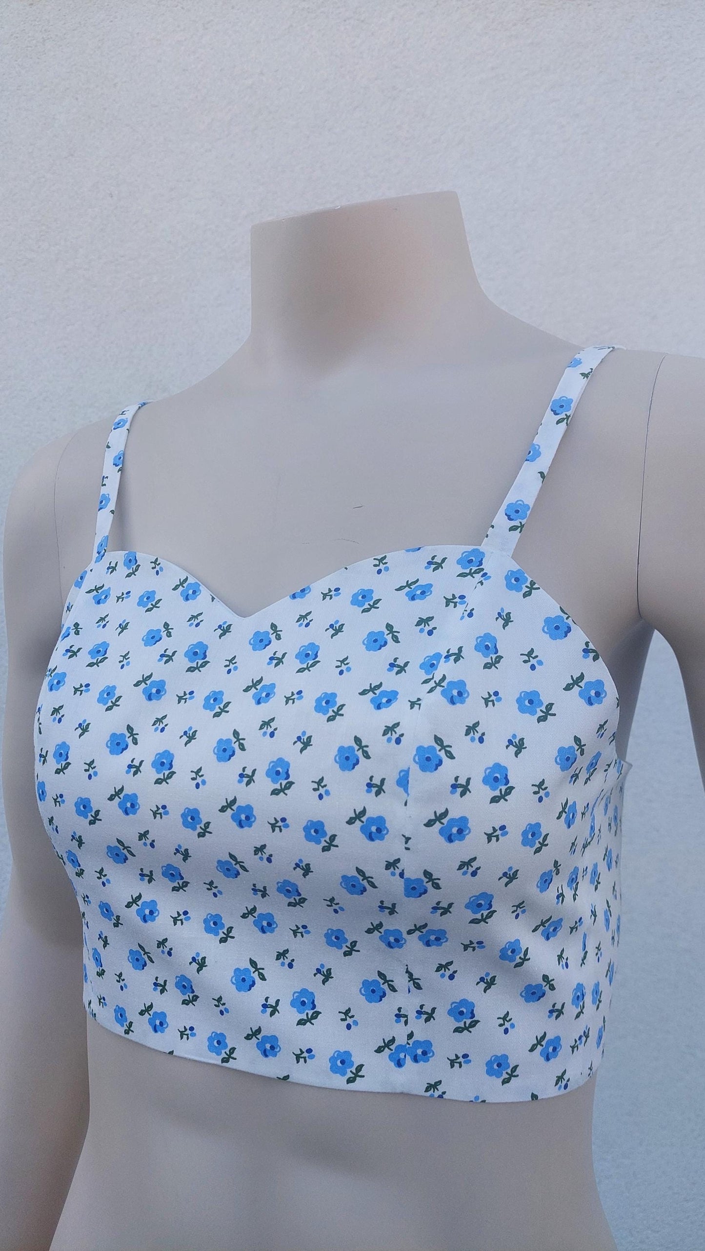 Top regolabile floreale