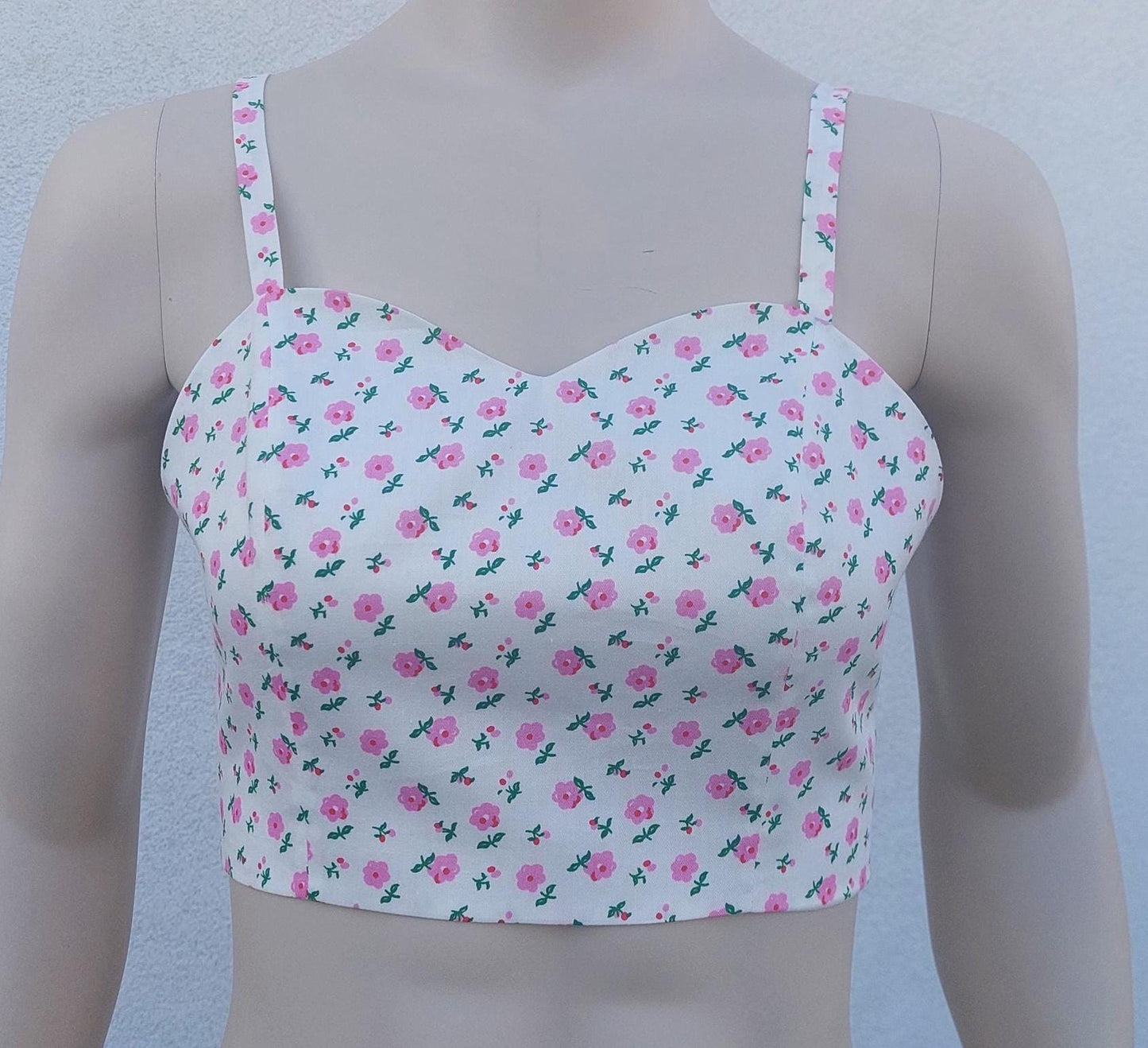 Top regolabile floreale