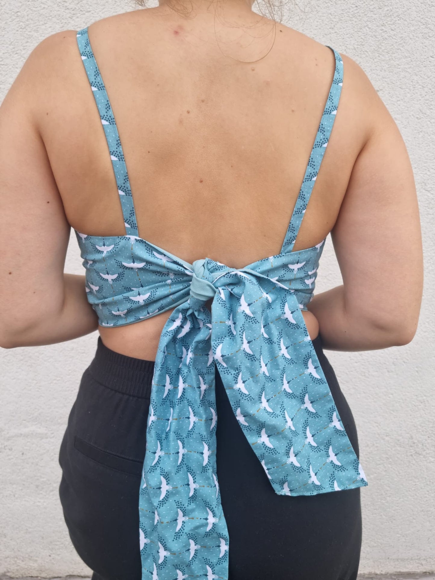 Top regolabile azzurro