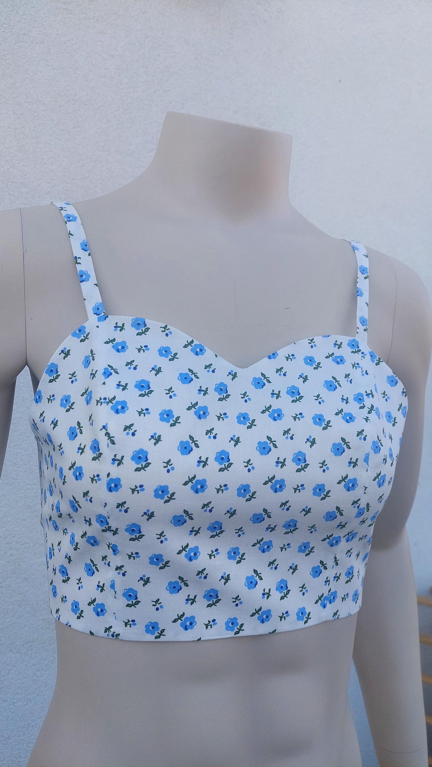 Top regolabile floreale