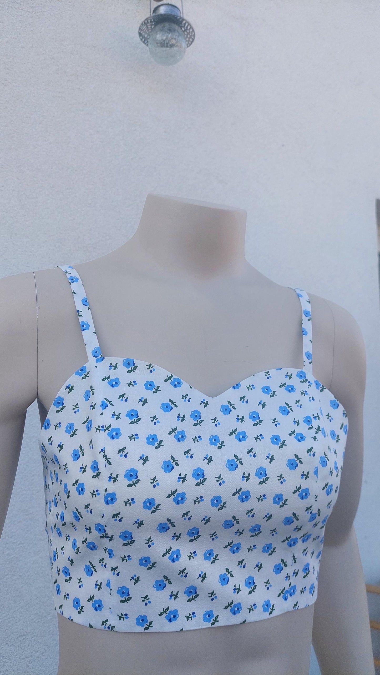 Top regolabile floreale