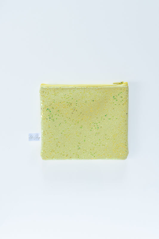 Astuccio con pailettes gialle