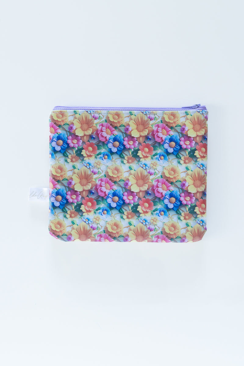 Astuccio blu floreale