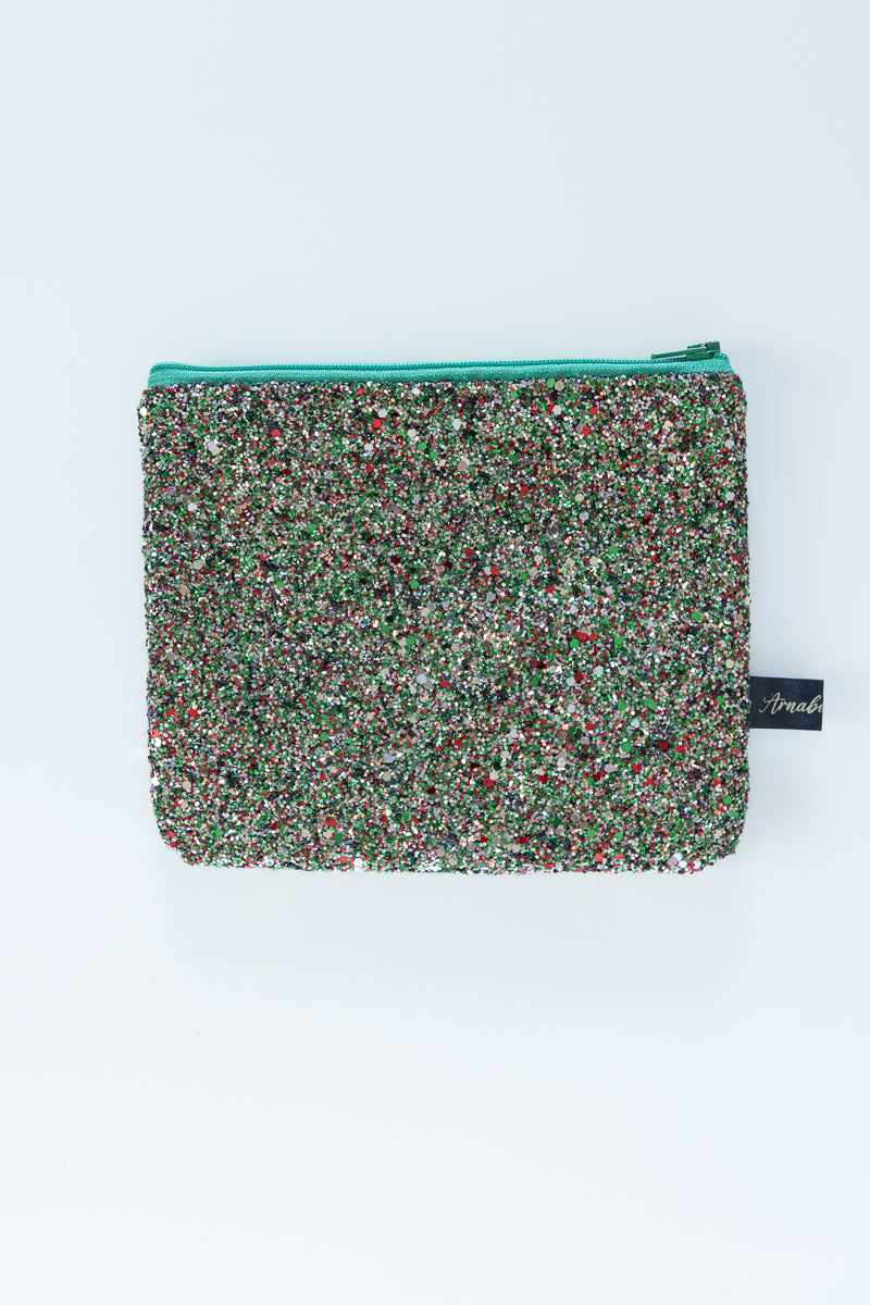Astuccio con pailettes verdi