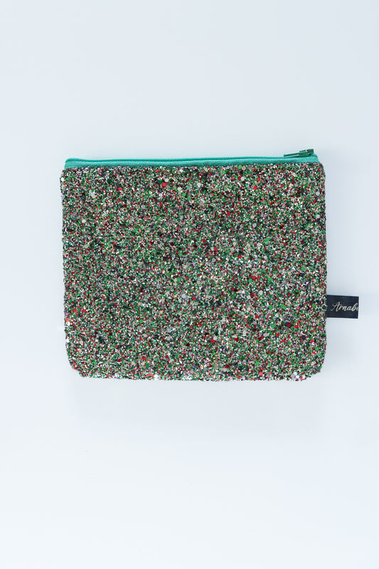 Astuccio con pailettes verdi