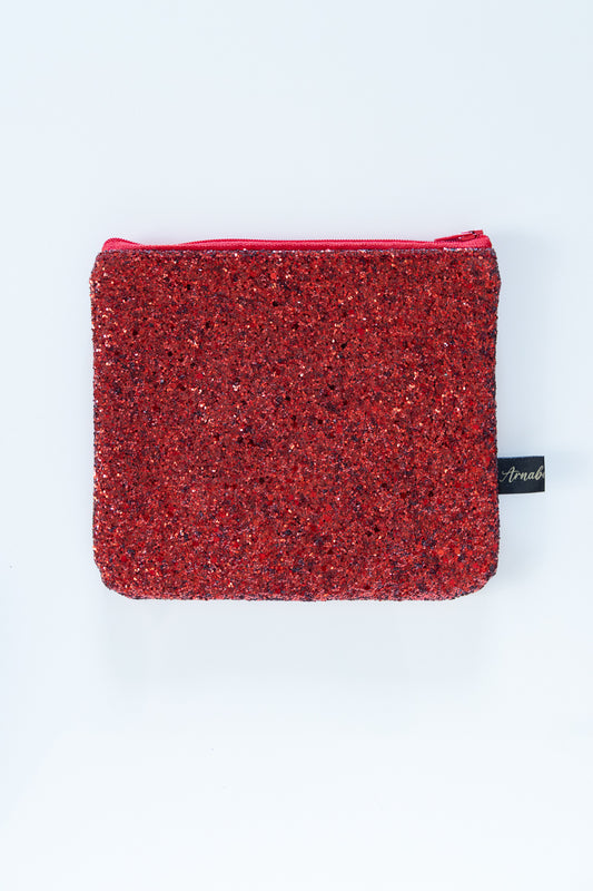Astuccio con pailettes rosse
