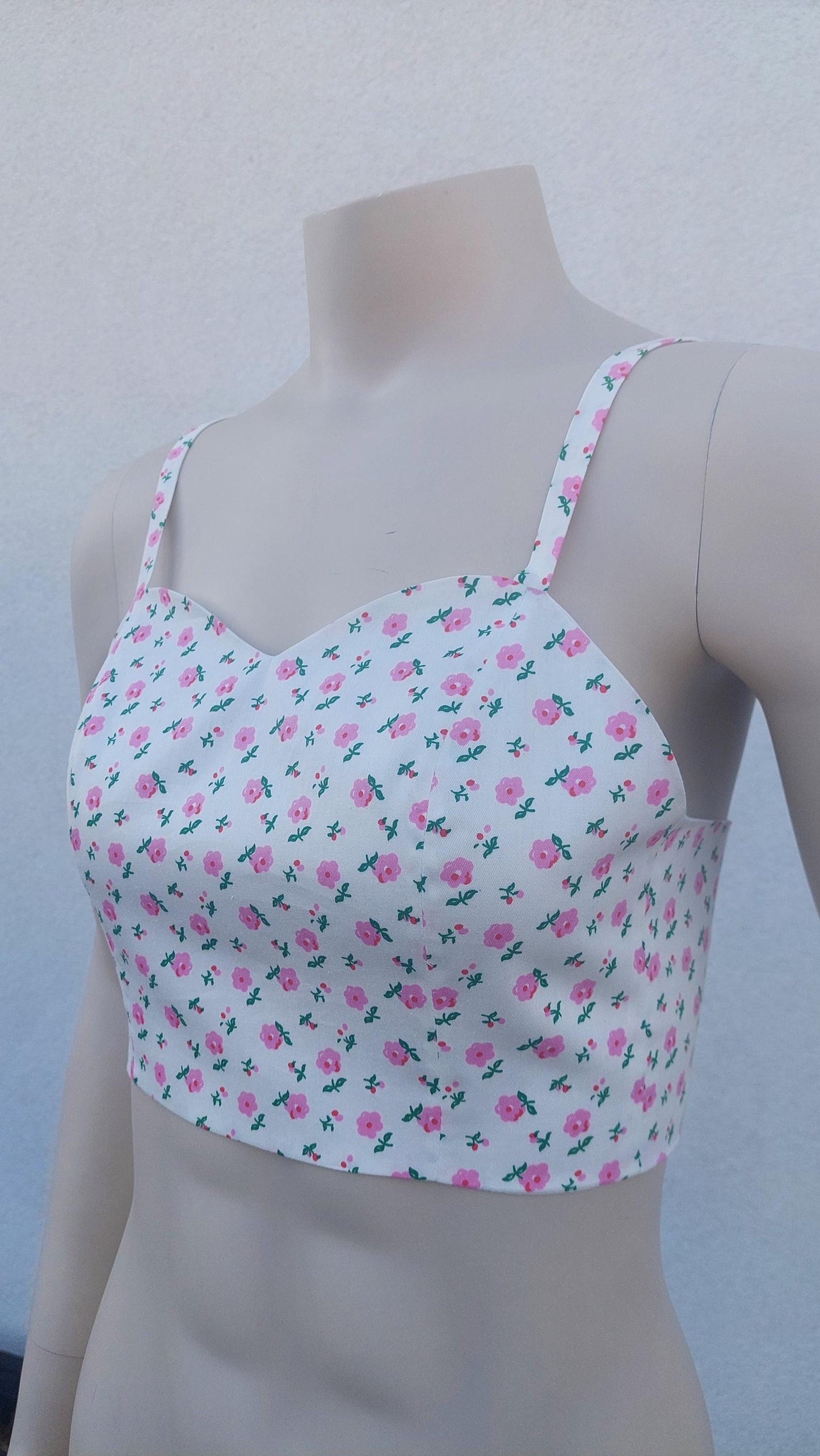 Top regolabile floreale