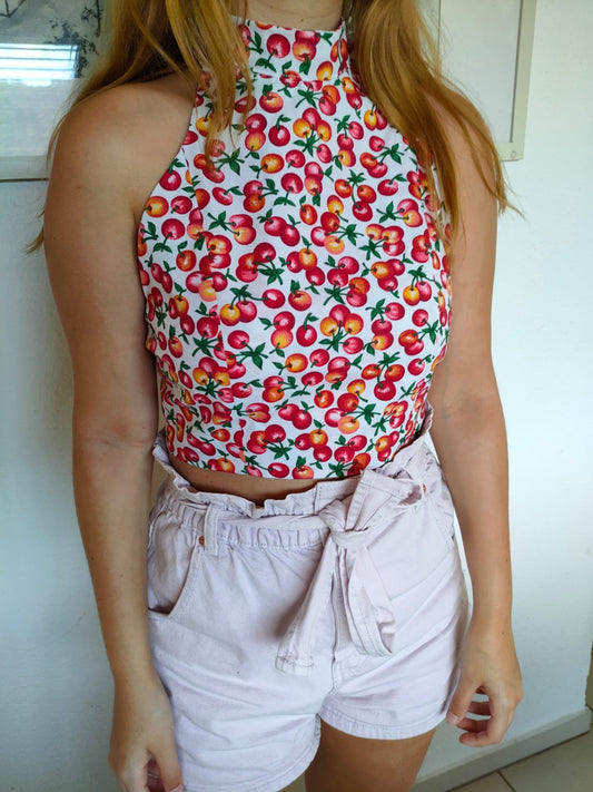 Top regolabile floreale