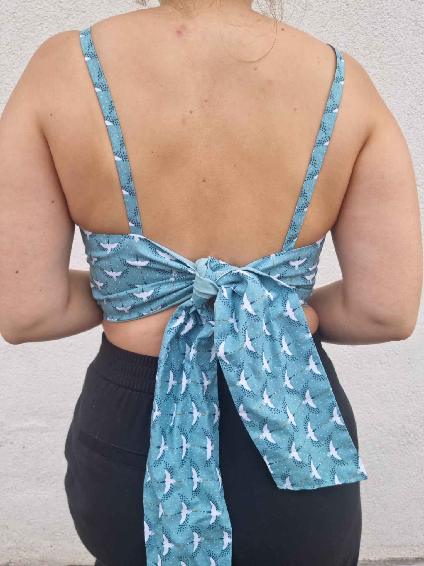 Top regolabile azzurro