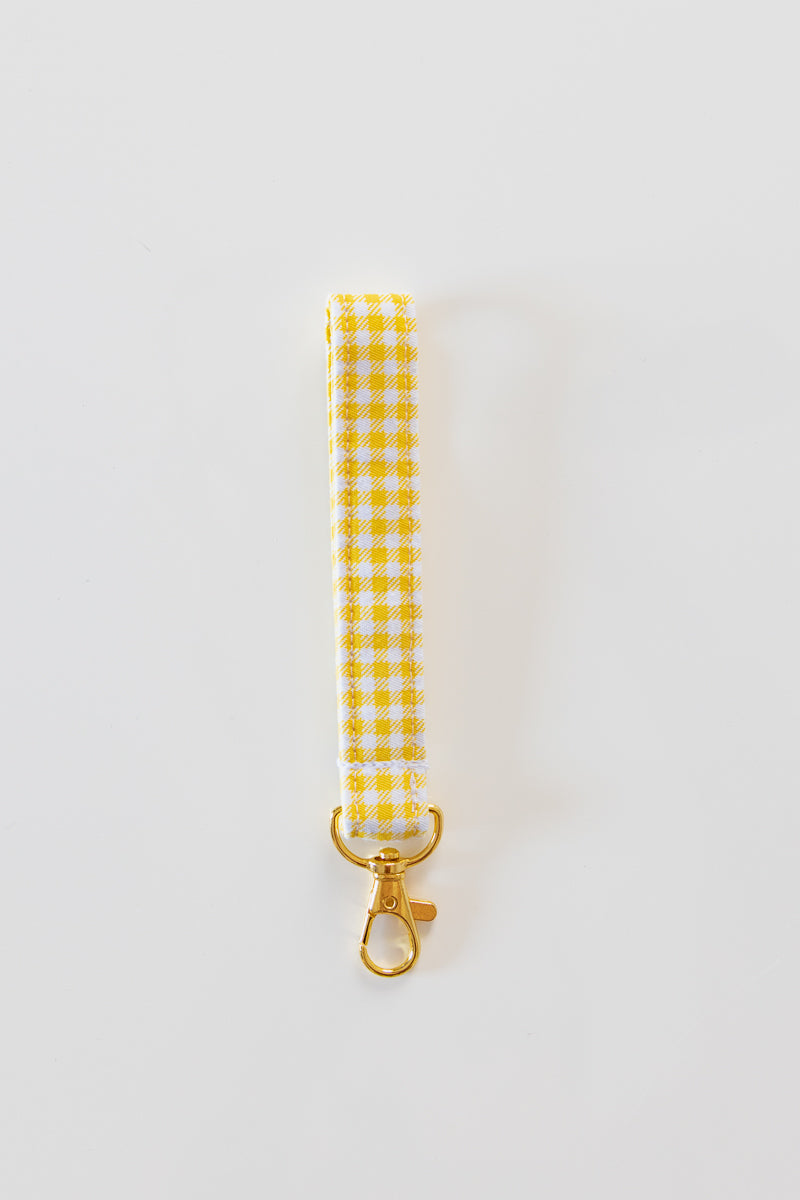 Portachiavi a quadretti gialli