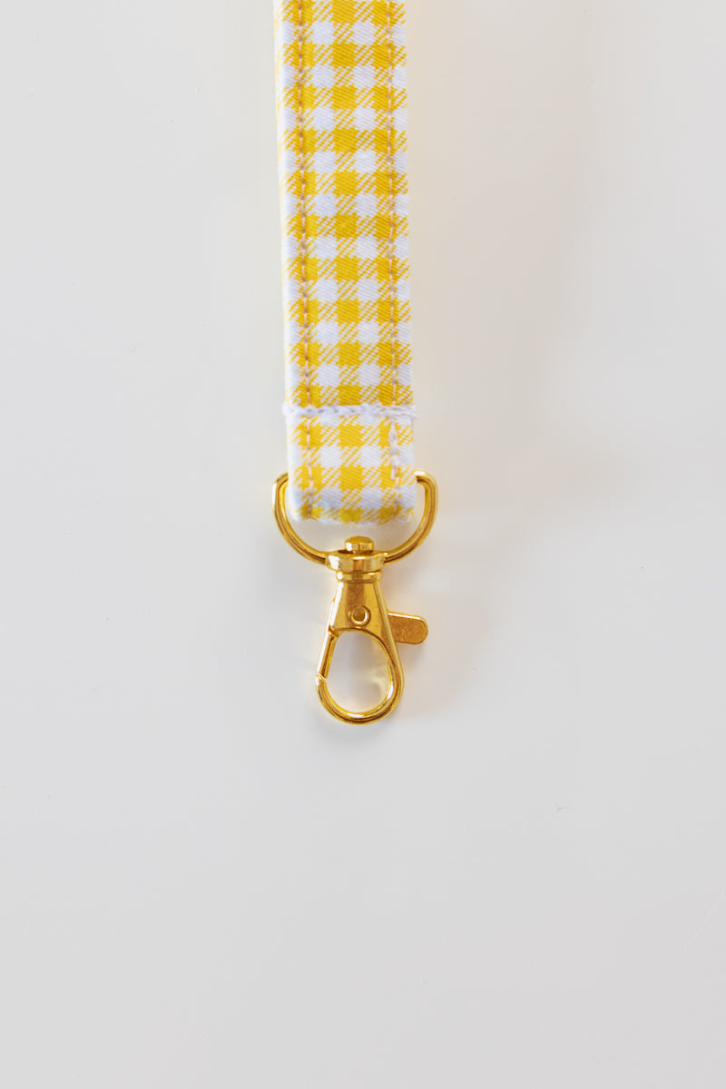 Portachiavi a quadretti gialli