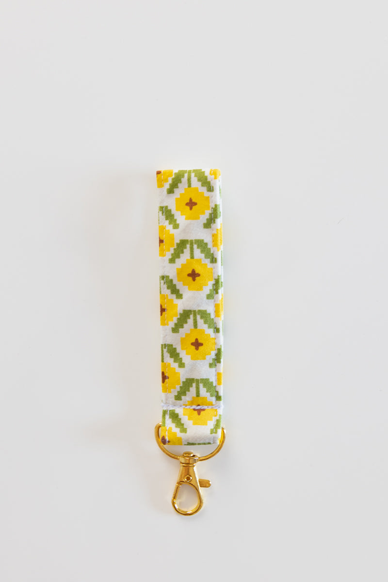 Portachiavi con fiori giallo