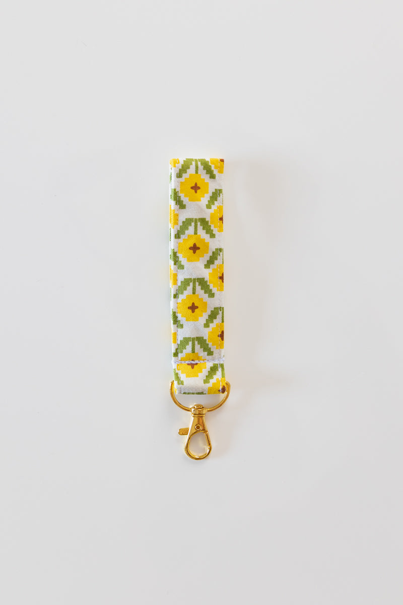 Portachiavi con fiori giallo