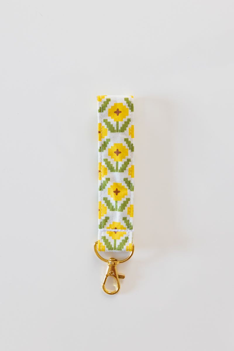 Portachiavi con fiori giallo