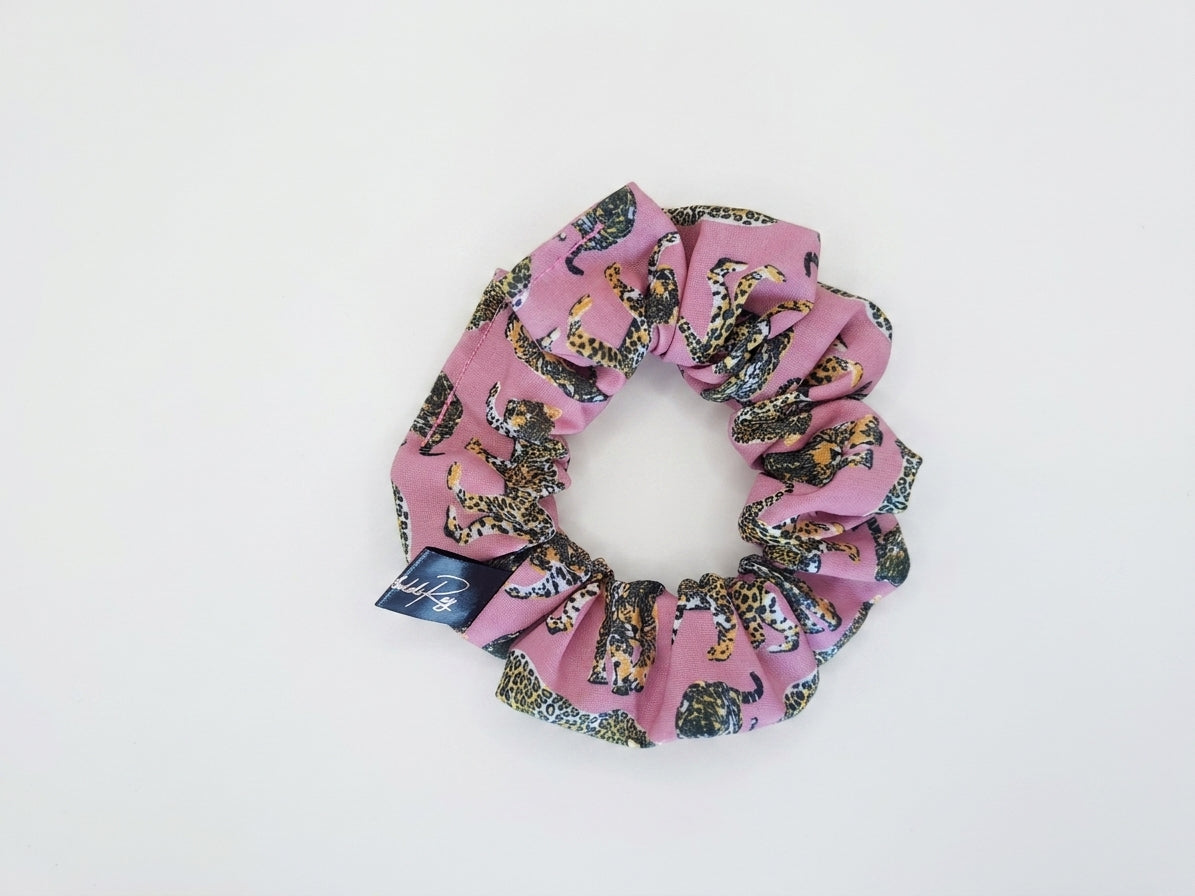 Scrunchies poliestere leopardi