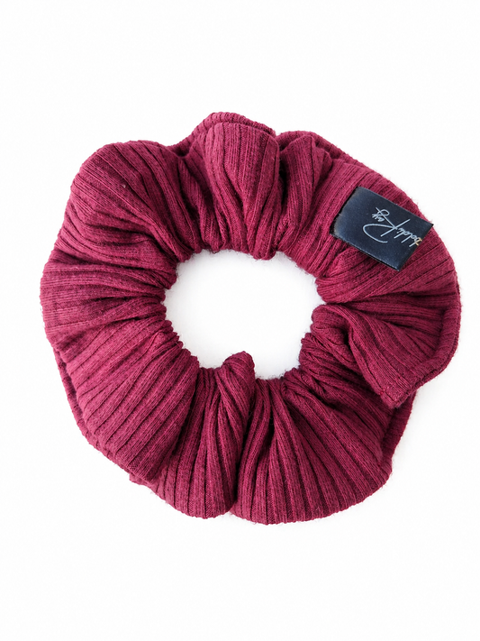 Scrunchies in maglia bordeaux