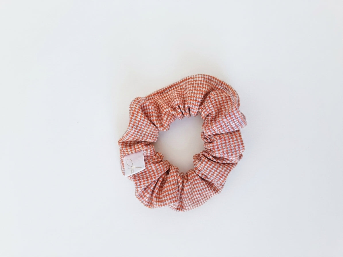 Scrunchies pied de poule arancione