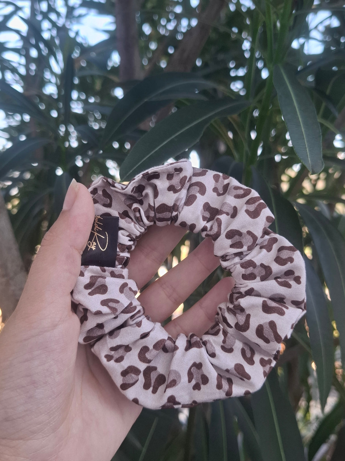 Scrunchies leopardato grigio