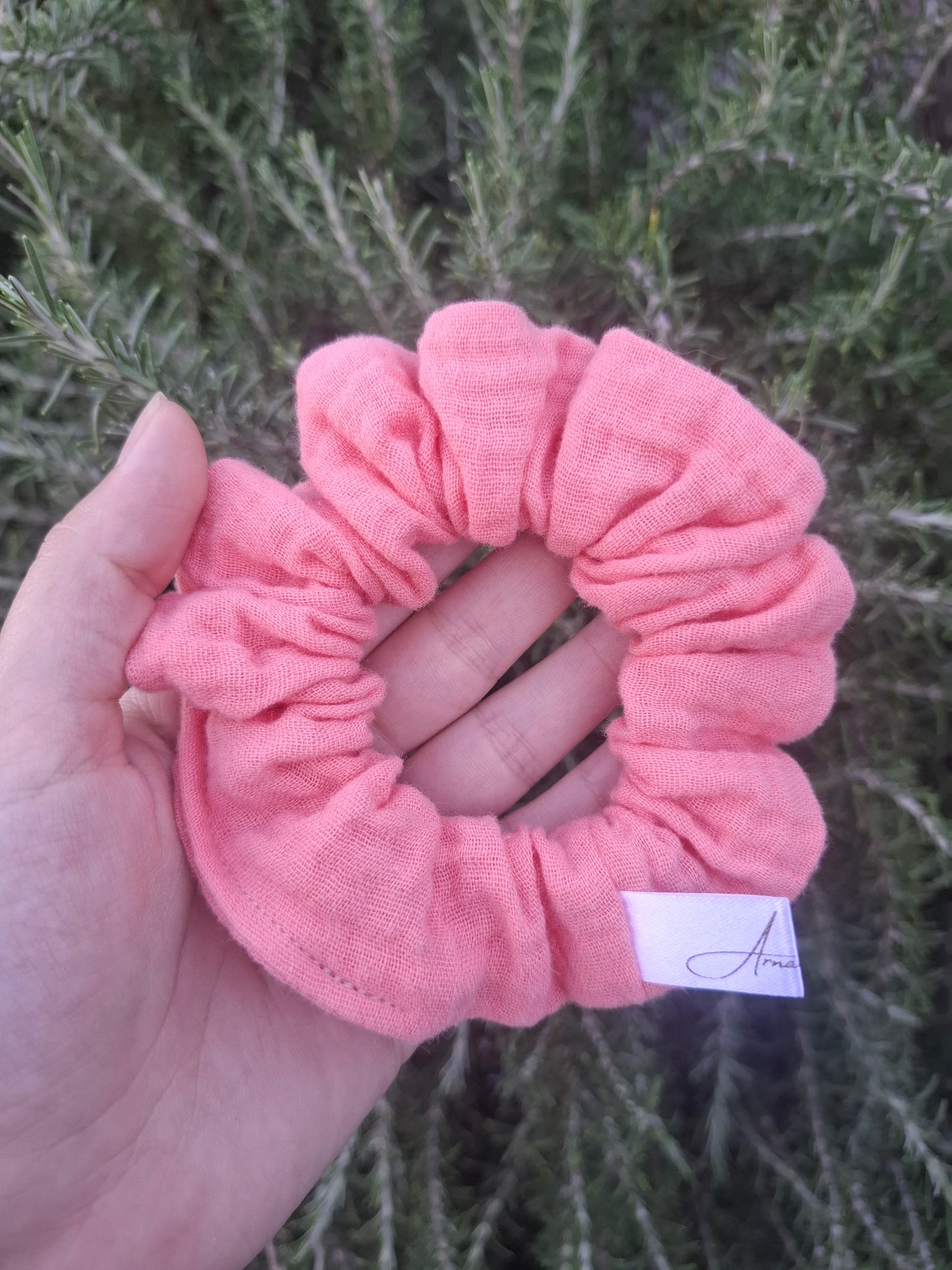 Scrunchies mussola rosa