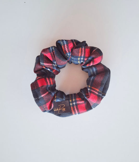 Scrunchies tartan rosso e nero