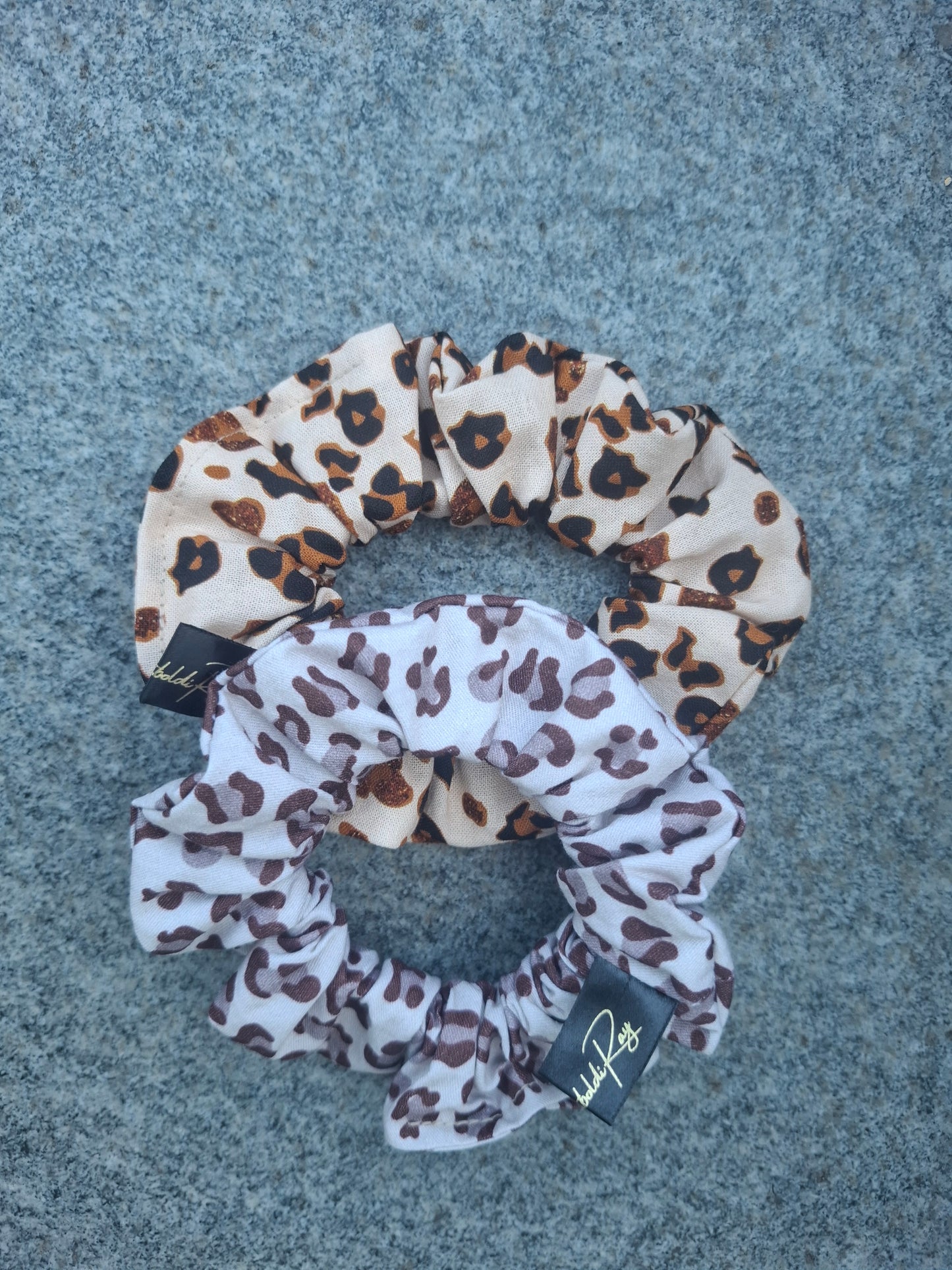Scrunchies leopardato grigio