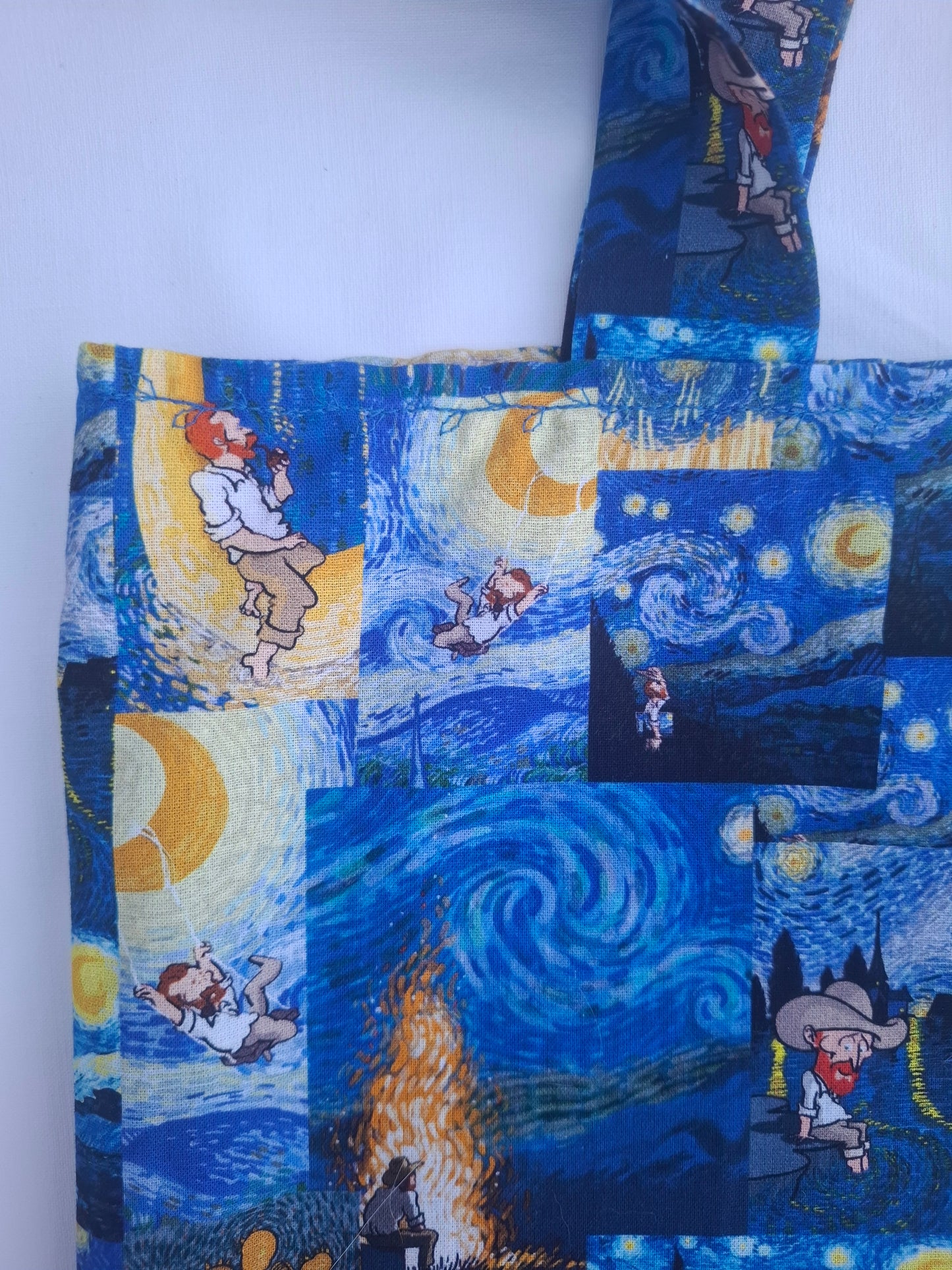 Borsa a tema Van Gogh blu