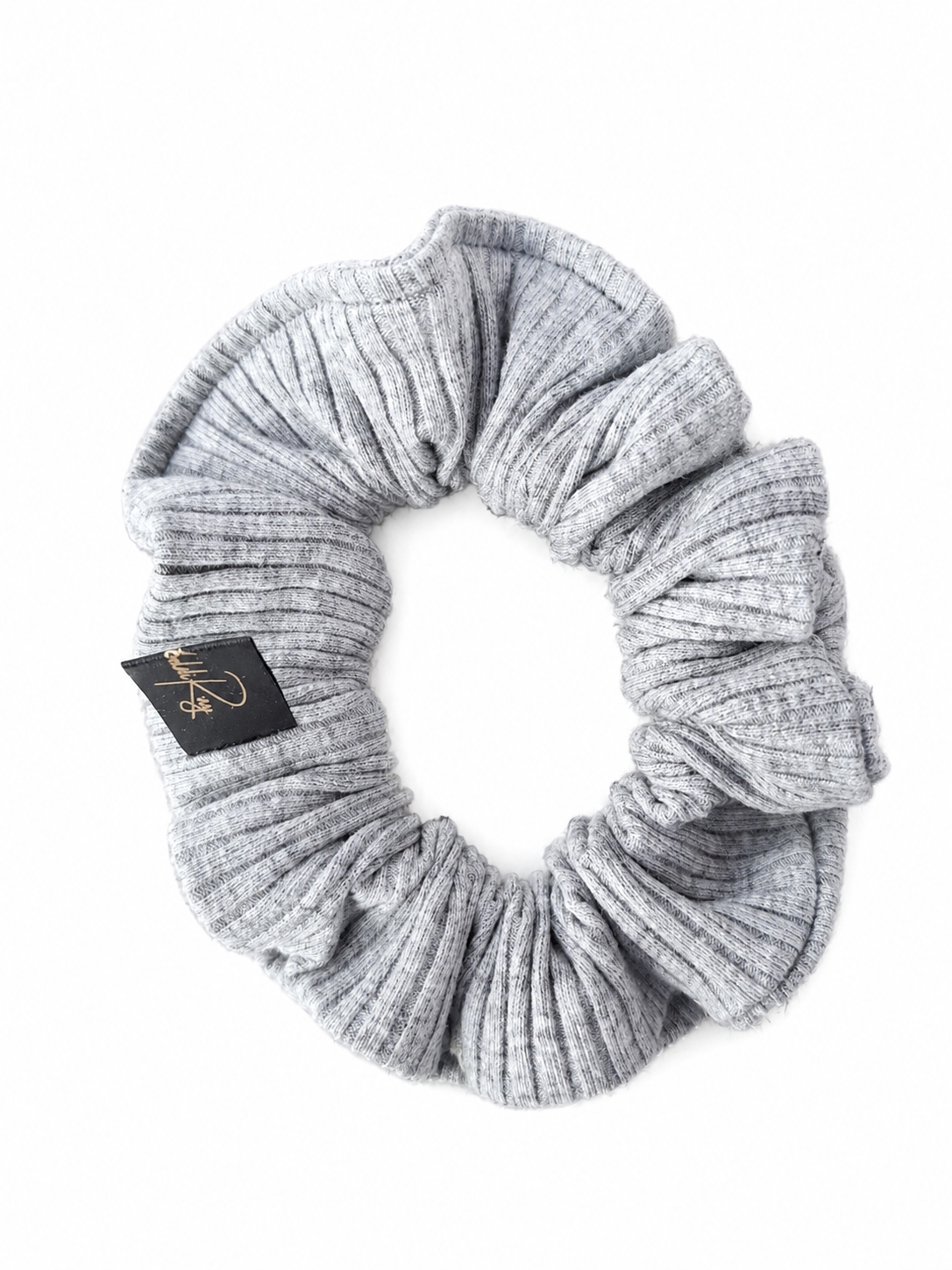 Scrunchies in maglia grigio