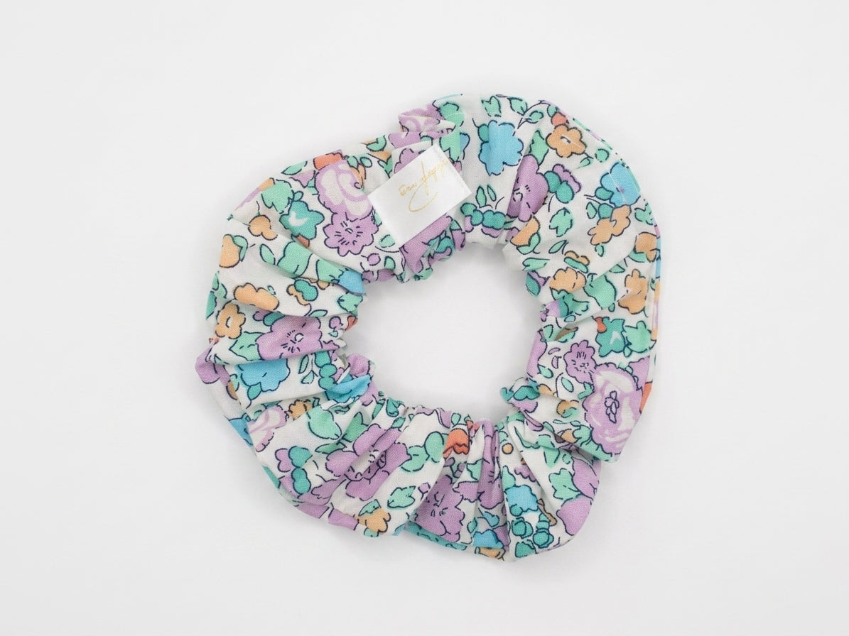Scrunchies cotone floreale viola