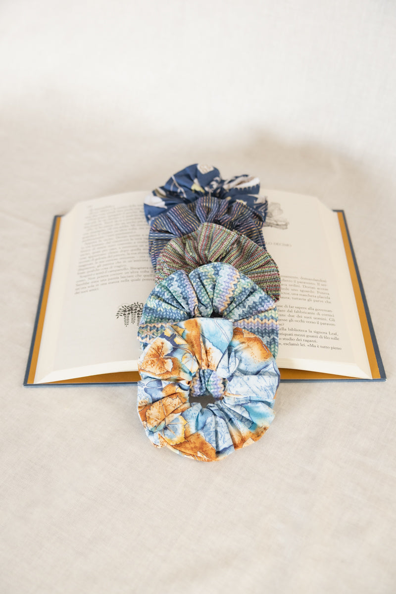 Scrunchies in cotone a righe