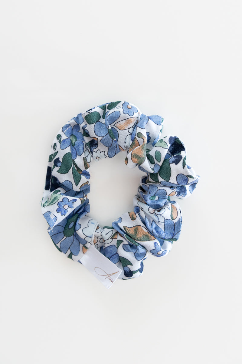 Scrunchies azzurro floreale